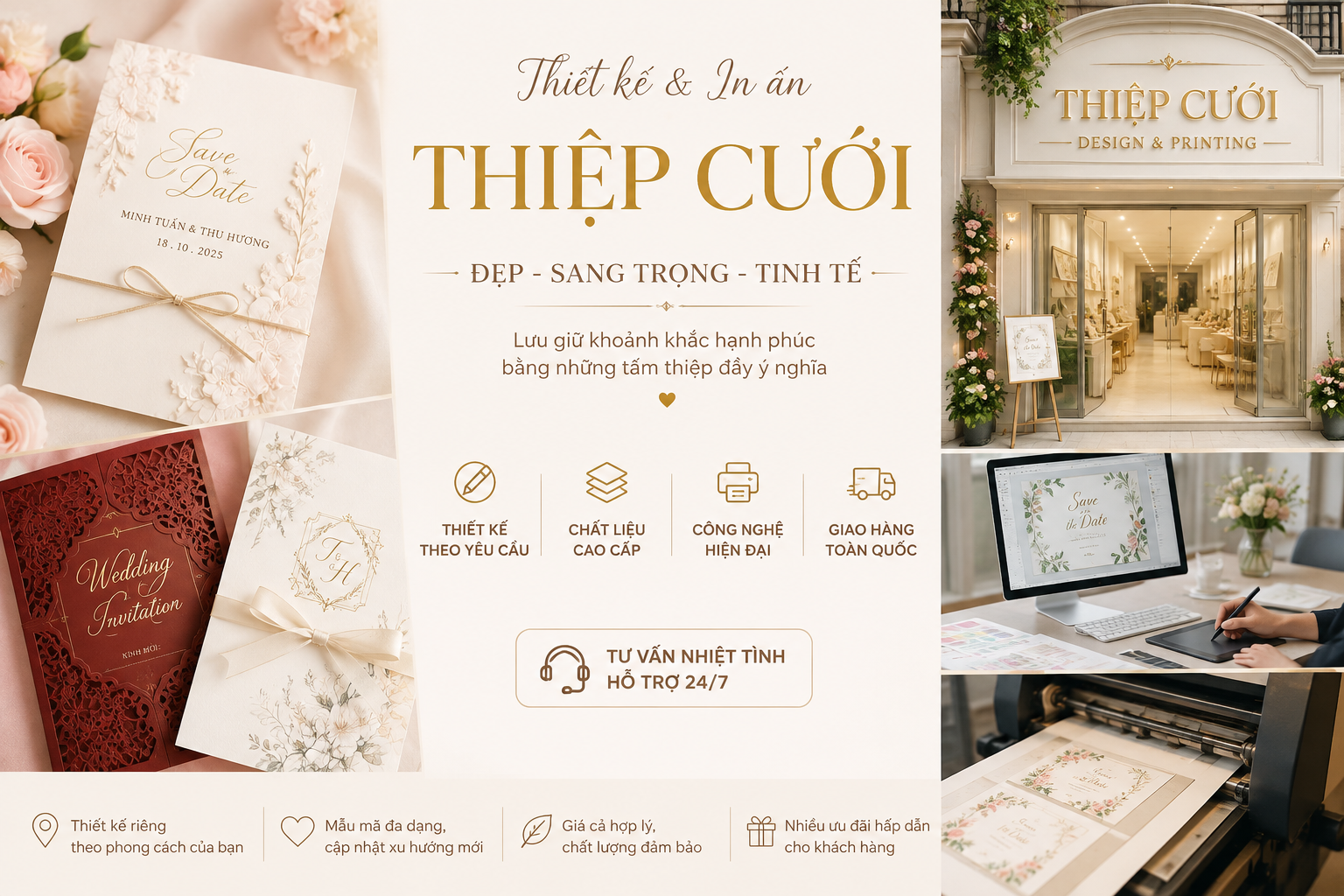 Top 3 Đơn Vị Thiệp Cưới Uy Tín Tại Việt Nam Được Nhiều Cặp Đôi Tin Chọn