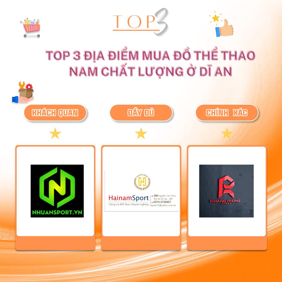 Top 3 Địa Điểm Mua Đồ Thể Thao Nam Chất Lượng Ở Dĩ An