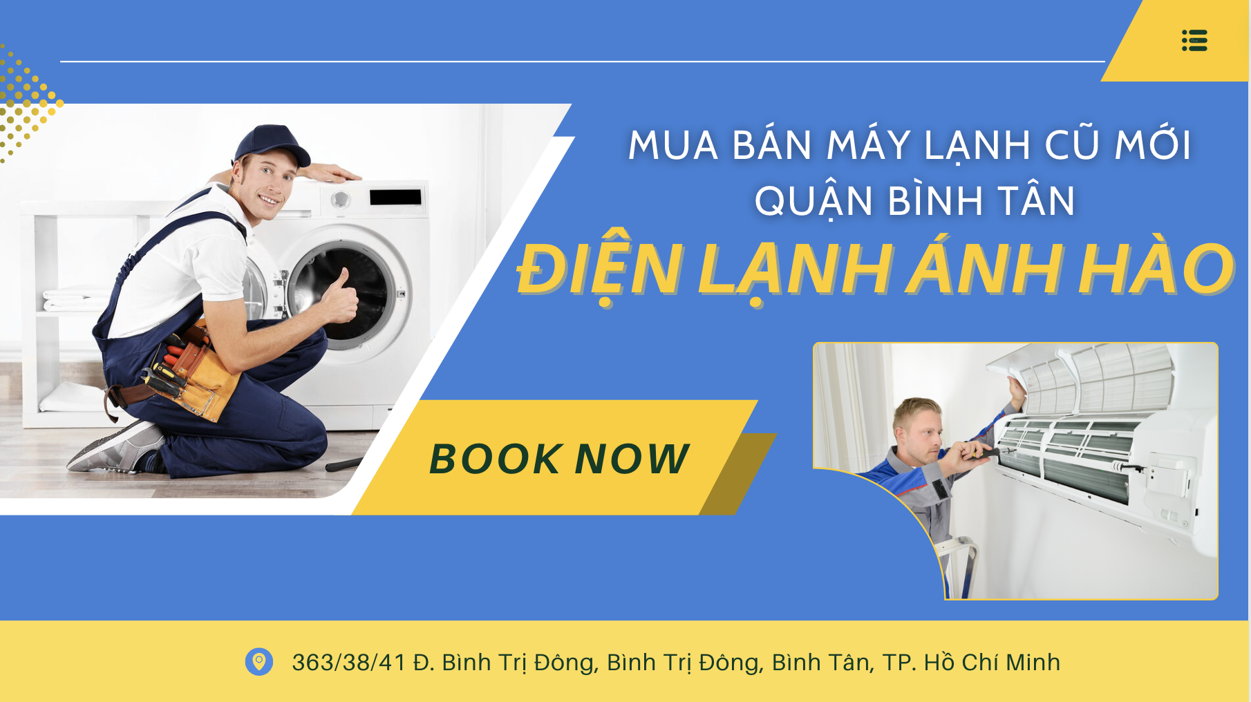 Điện Lạnh Ánh Hào - Mua bán trao đổi thu mua máy lạnh cũ, lắp máy lạnh mới, bảo hành chính hãng