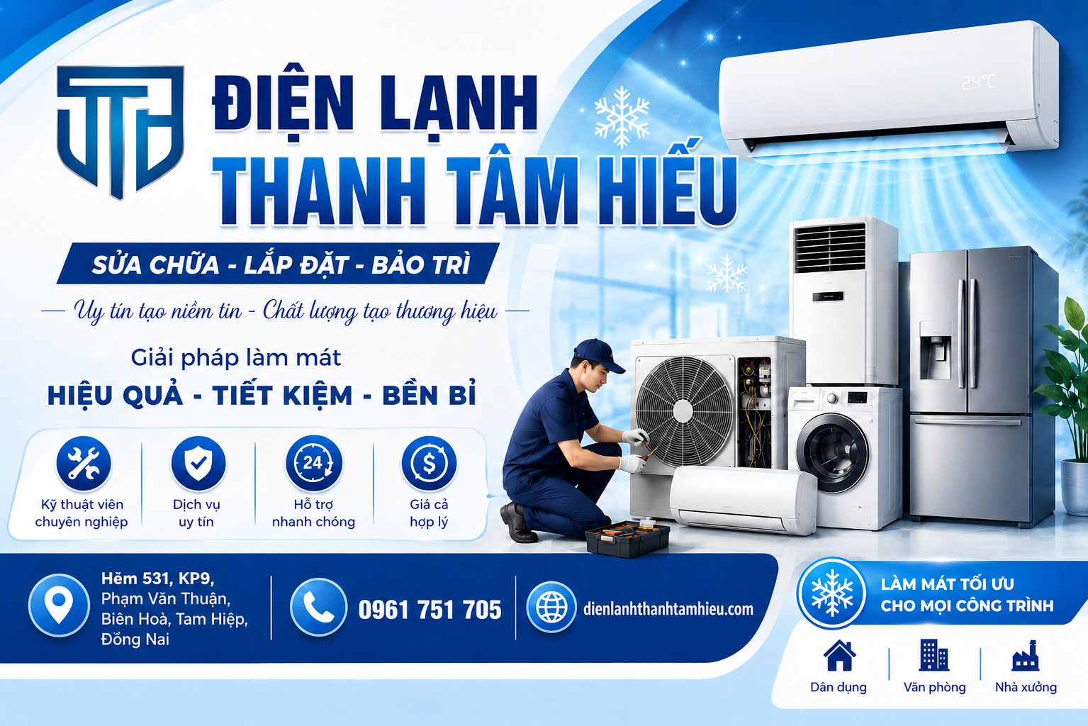 Top 3 Đơn Vị Sửa Chữa, Lắp Đặt Điện Lạnh Uy Tín Tại Biên Hòa Được Khách Hàng Tin Chọn