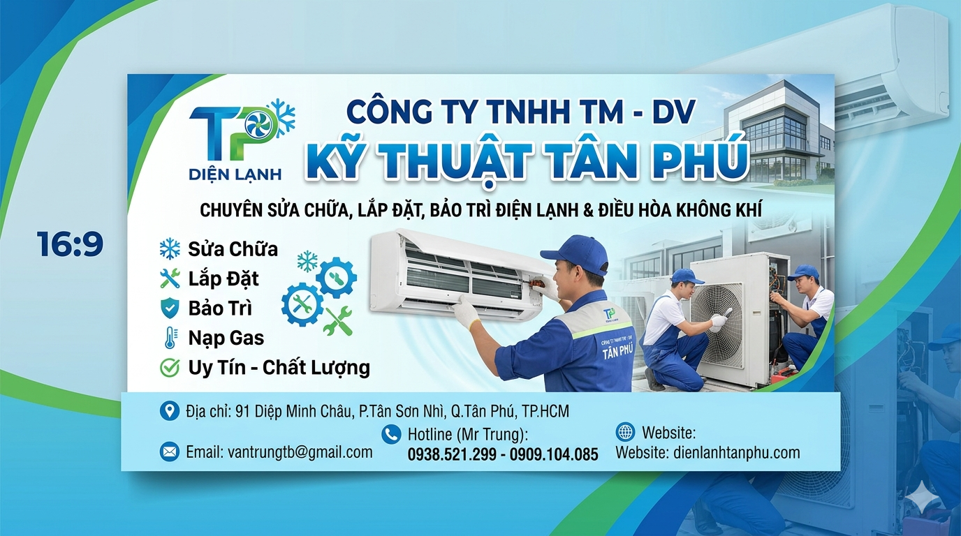 Top 3 công ty cơ điện lạnh uy tín chất lượng tại khu vực quận Tân Phú