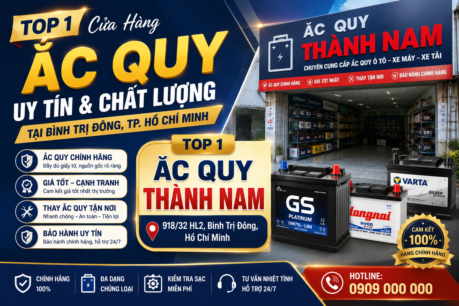 Top 3 địa chỉ thay và mua ắc quy chính hãng được nhiều khách hàng tin tưởng