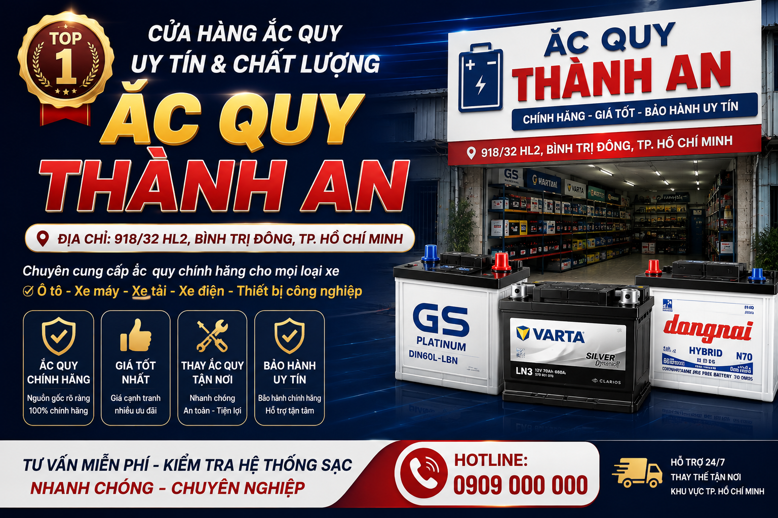 Top 3 địa chỉ cung cấp và thay ắc quy chính hãng được nhiều khách hàng tin tưởng