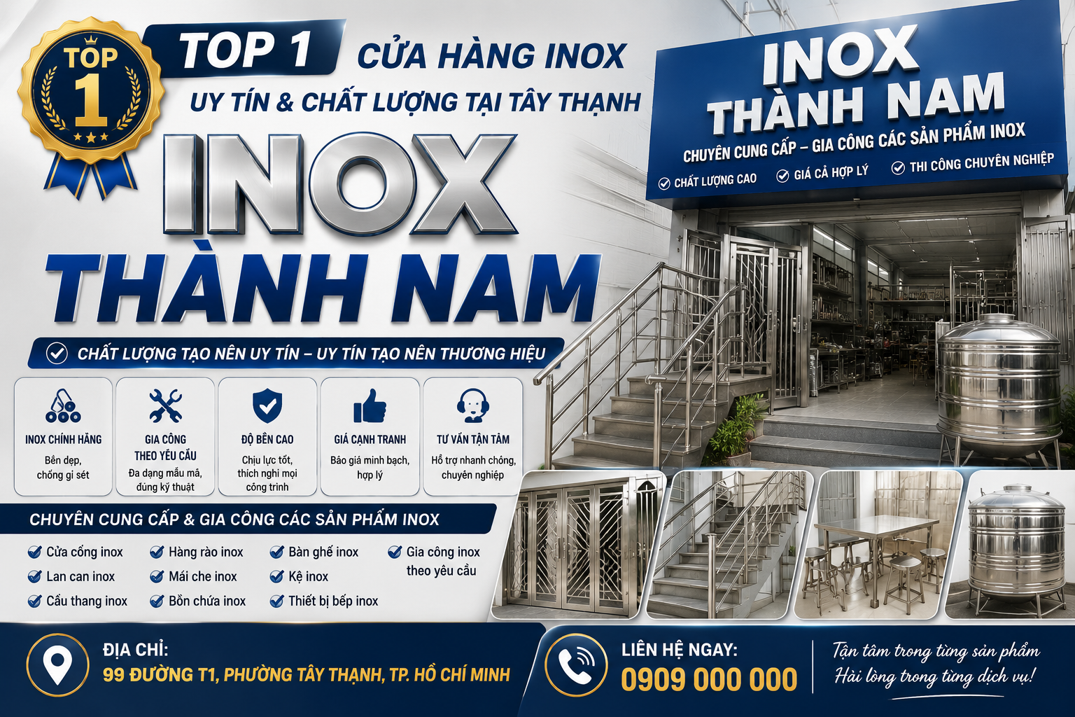 Top 3 địa chỉ cung cấp và gia công inox uy tín được nhiều khách hàng lựa chọn