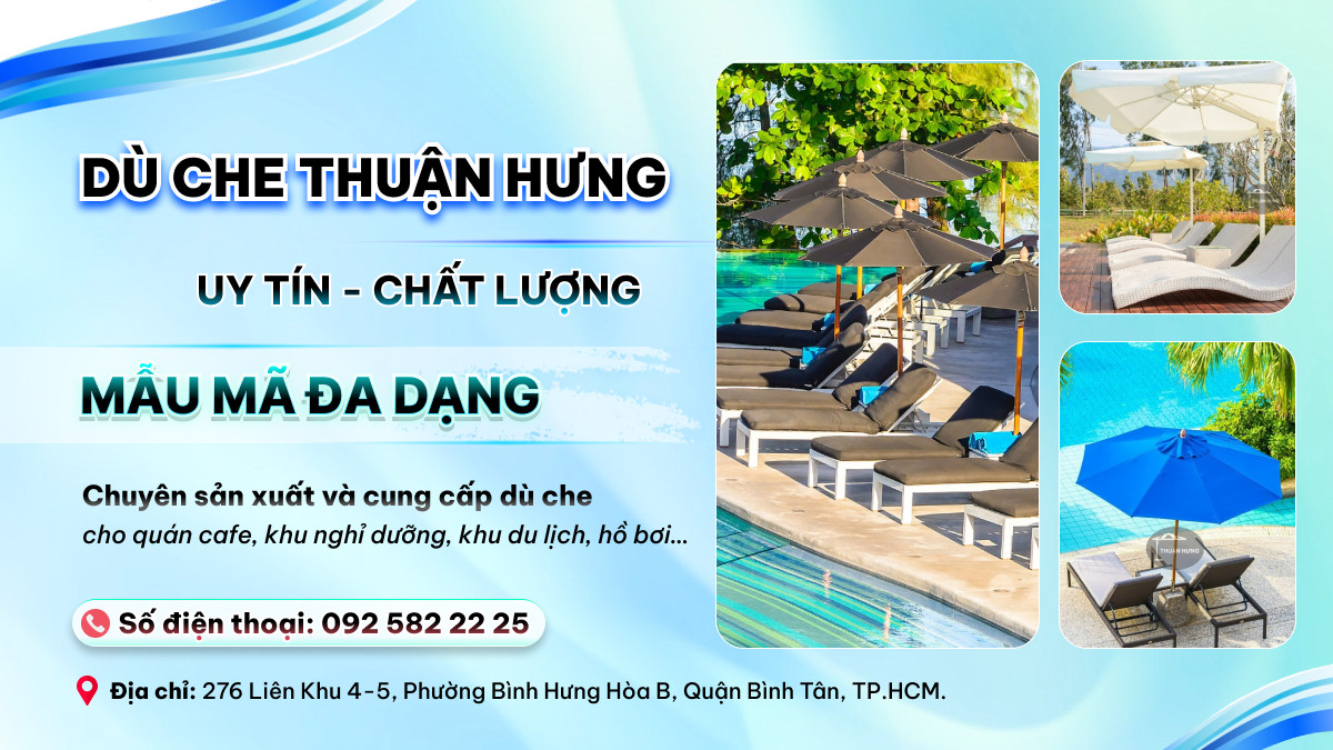 Dù Che Lệch Tâm Vuông Thuận Hưng