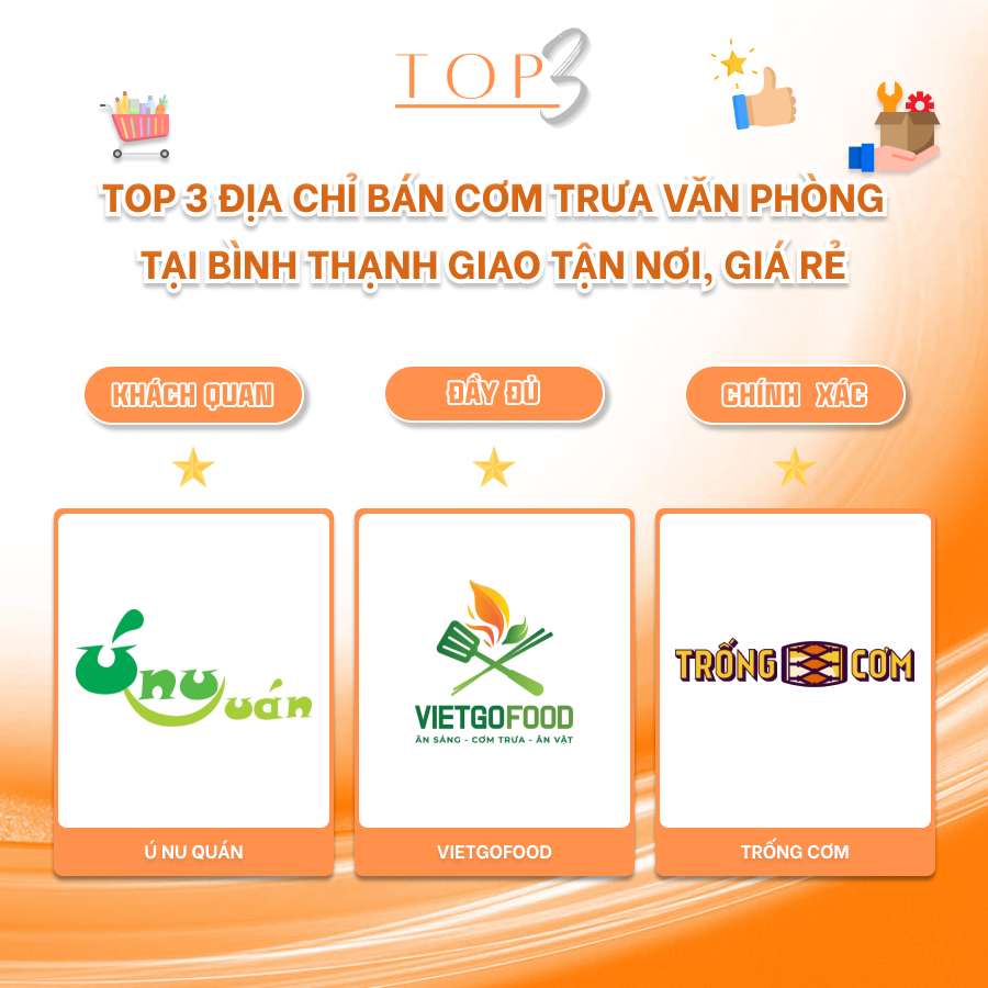 Top 3 địa chỉ bán cơm trưa văn phòng bình thạnh giao tận nơi, giá rẻ
