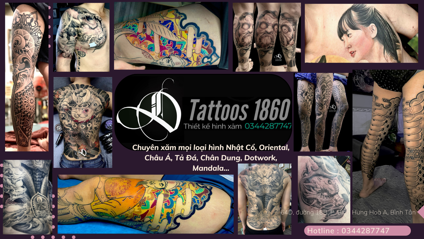 Top 3 Đơn Vị Tattoo Uy Tín Tại TP.HCM: Tattoos 1860 – Biểu Tượng Mới Của Nghệ Thuật Xăm Hình