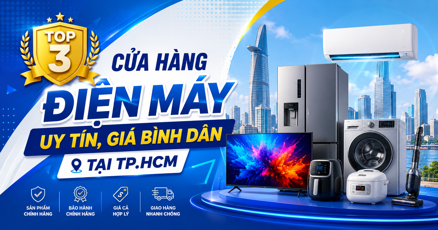 Top 3 Cửa Hàng Điện Máy Uy Tín, Giá Bình Dân Tại TP.HCM