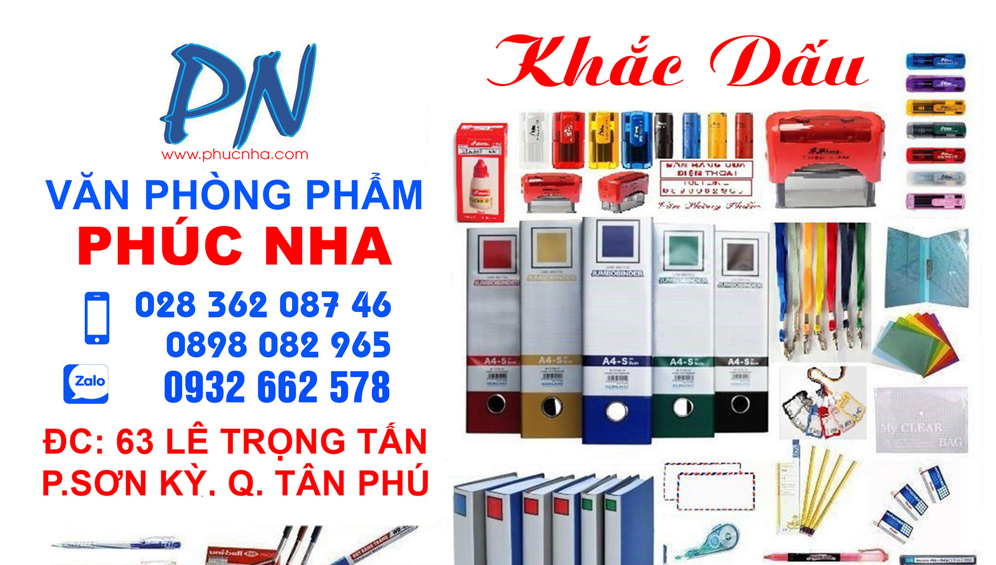 Cửa hàng văn phòng phẩm giá rẻ uy tín tại Tân Phú - Văn Phòng Phẩm Phúc Nha