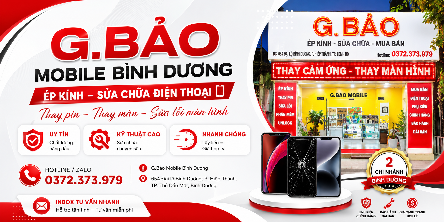 Top 3 Cửa Hàng Sửa Chữa Điện Thoại Uy Tín, Lấy Liền Tại Bình Dương
