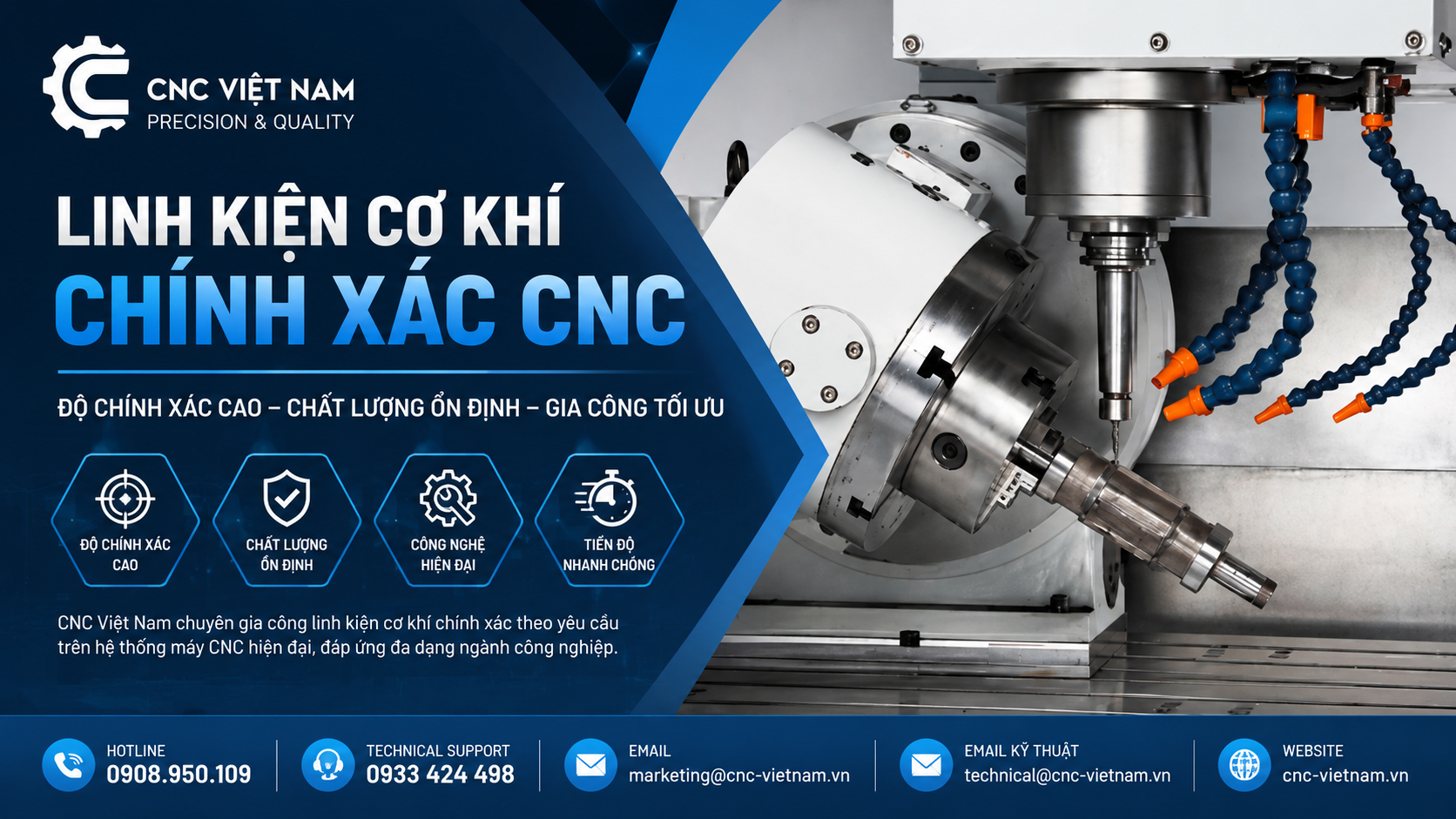 TOP 3 CÔNG TY LINH KIỆN CƠ KHÍ CHÍNH XÁC CNC UY TÍN, CHẤT LƯỢNG