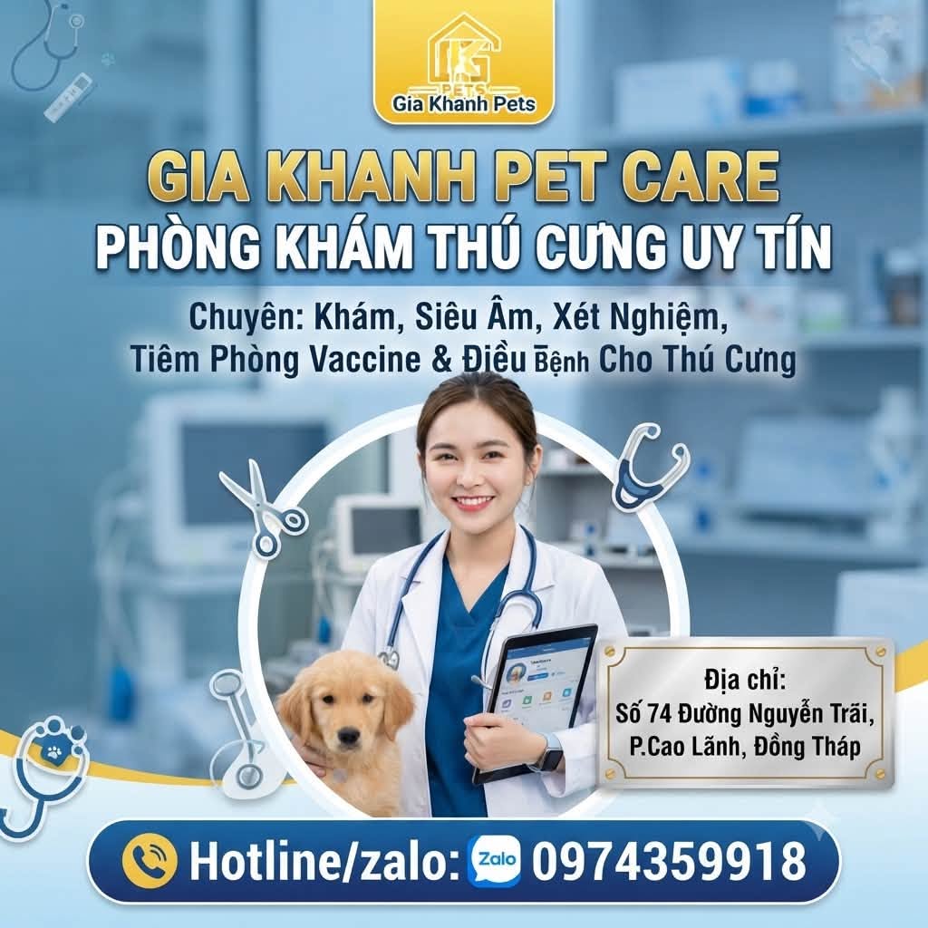 Gia Khanh Pet Care – Địa Chỉ Khám Chữa Bệnh Cho Chó Mèo Được Nhiều Người Nuôi Thú Cưng Quan Tâm Tại Cao Lãnh
