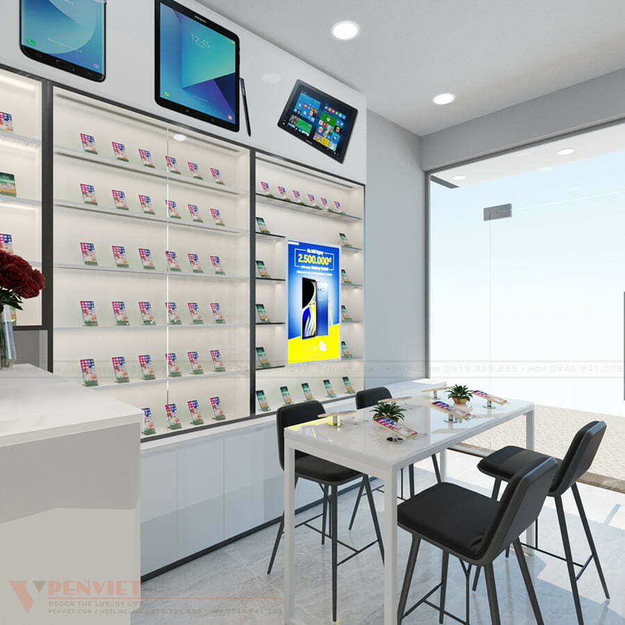 Thiết Kế Cửa Hàng điện Thoại Nhỏ Chỉ 10m2 - Chính Vũ Mobile - Hà Nội
