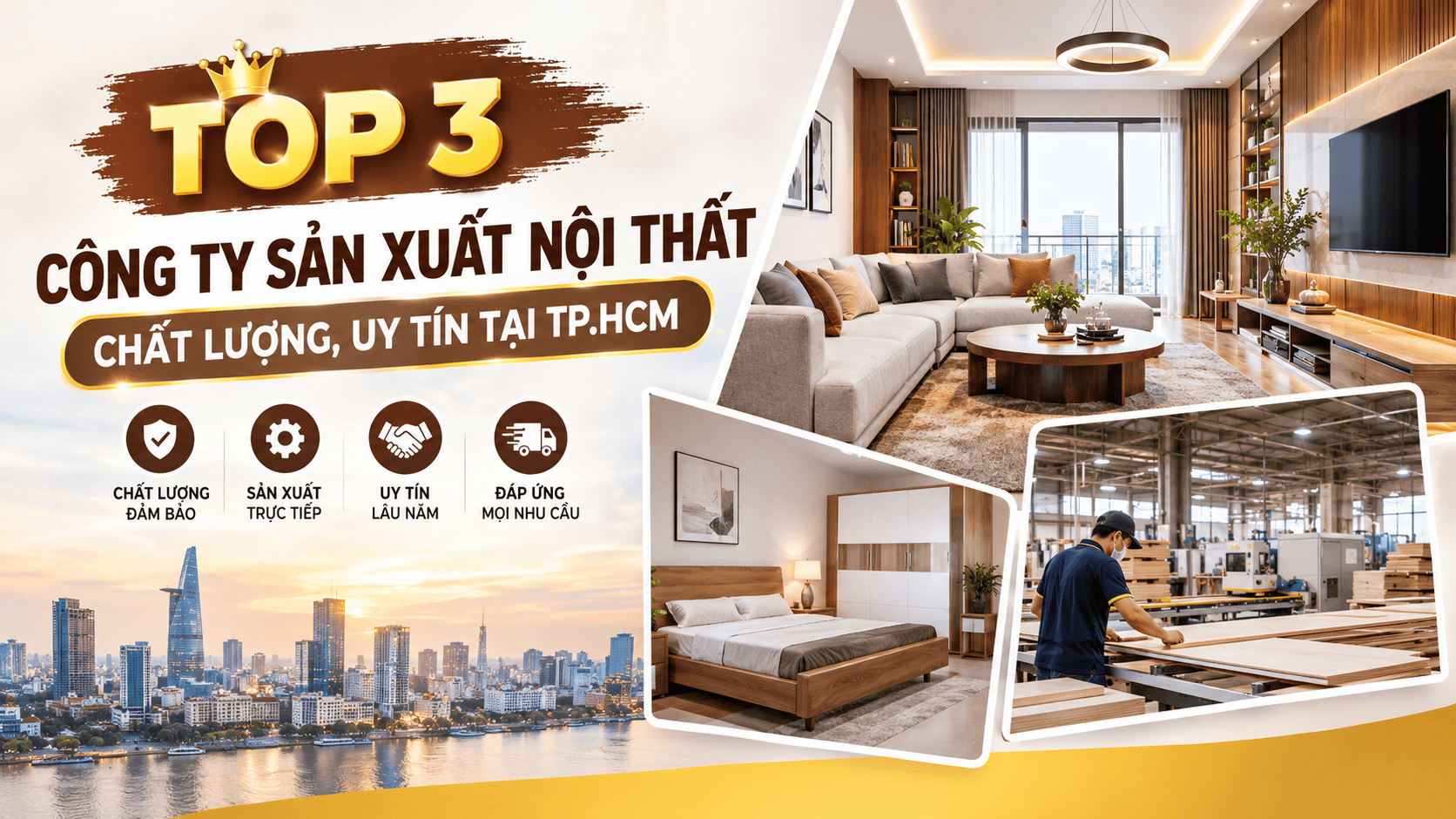 TOP 3 CÔNG TY SẢN XUẤT NỘI THẤT CHẤT LƯỢNG, UY TÍN TẠI TP.HCM