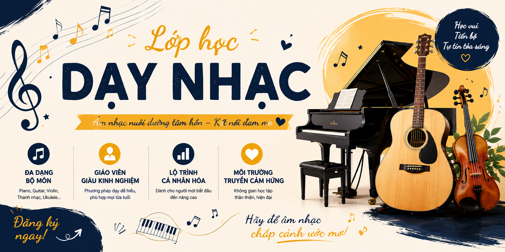 Top 3 Địa Chỉ Học Dụng Cụ Âm Nhạc Và Thanh Nhạc Uy Tín Tại Khu Vực Cầu Ông Lãnh, Quận 1
