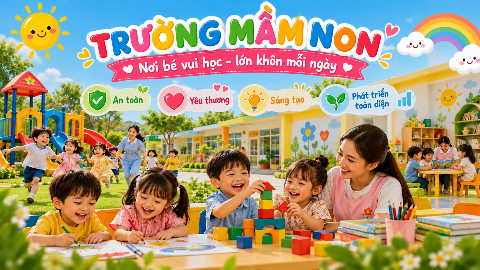 Top 3 Trường Mầm Non Uy Tín, Chất Lượng Hàng Đầu Tại Huyện Bến Lức, Long An