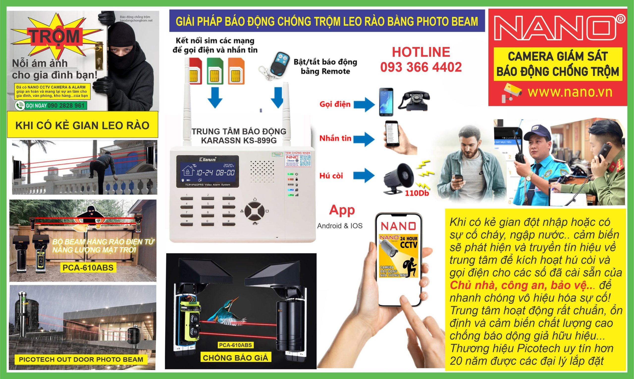 Top3 Cty cung cấp giải pháp báo động chống trộm leo rào bằng photobeam 1