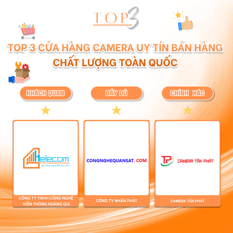 TOP 3 CỬA HÀNG CAMERA UY TÍN BÁN HÀNG CHẤT LƯỢNG TOÀN QUỐC