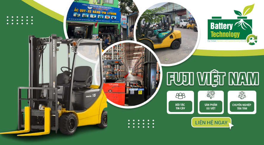 PIN LITHIUM - FUJI INDUSTRY, GIẢI PHÁP NĂNG LƯỢNG BỀN VỮNG CHO XE NÂNG
