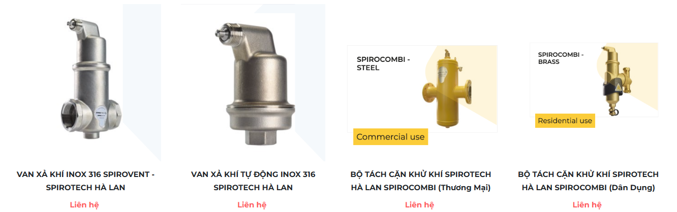 Spirotech Tách Cặn Khử Khí SpiroTrap Hà Lan