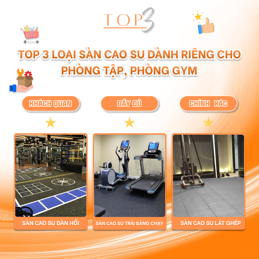 TOP 3 LOẠI SÀN CAO SU DÀNH RIÊNG CHO PHÒNG TẬP, PHÒNG GYM