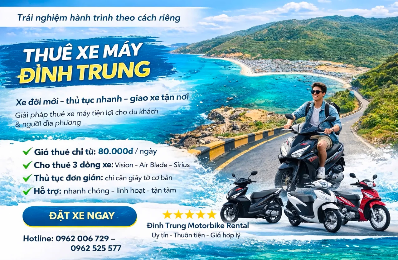 Khám Phá Top 3 Địa Chỉ Cho Thuê Xe Máy Uy Tín Tại Quy Nhơn, Gia Lai (Bình Định cũ) Năm 2026