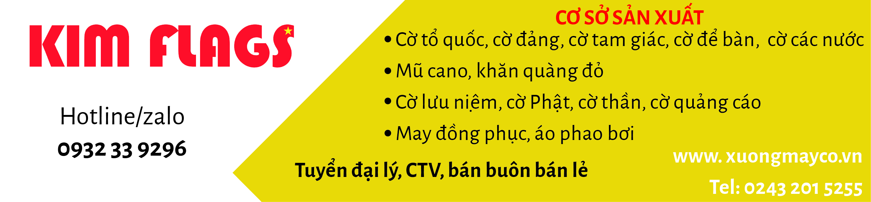 Top 3 xưởng may cờ uy tín tại huyện Thường Tín, Hà Nội