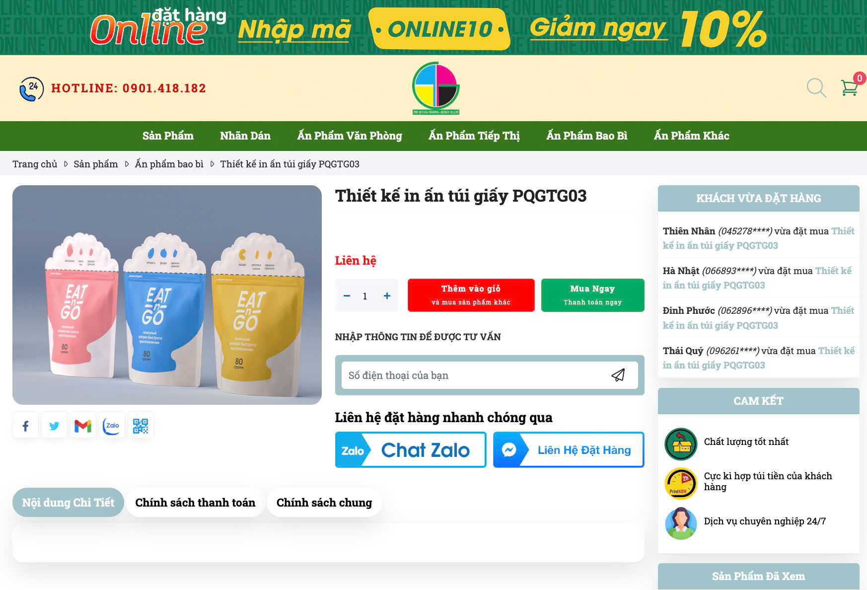 Review Sikido Về Thiết Kế Website Cho Ngành In Ấn Bao Bì Túi Giấy